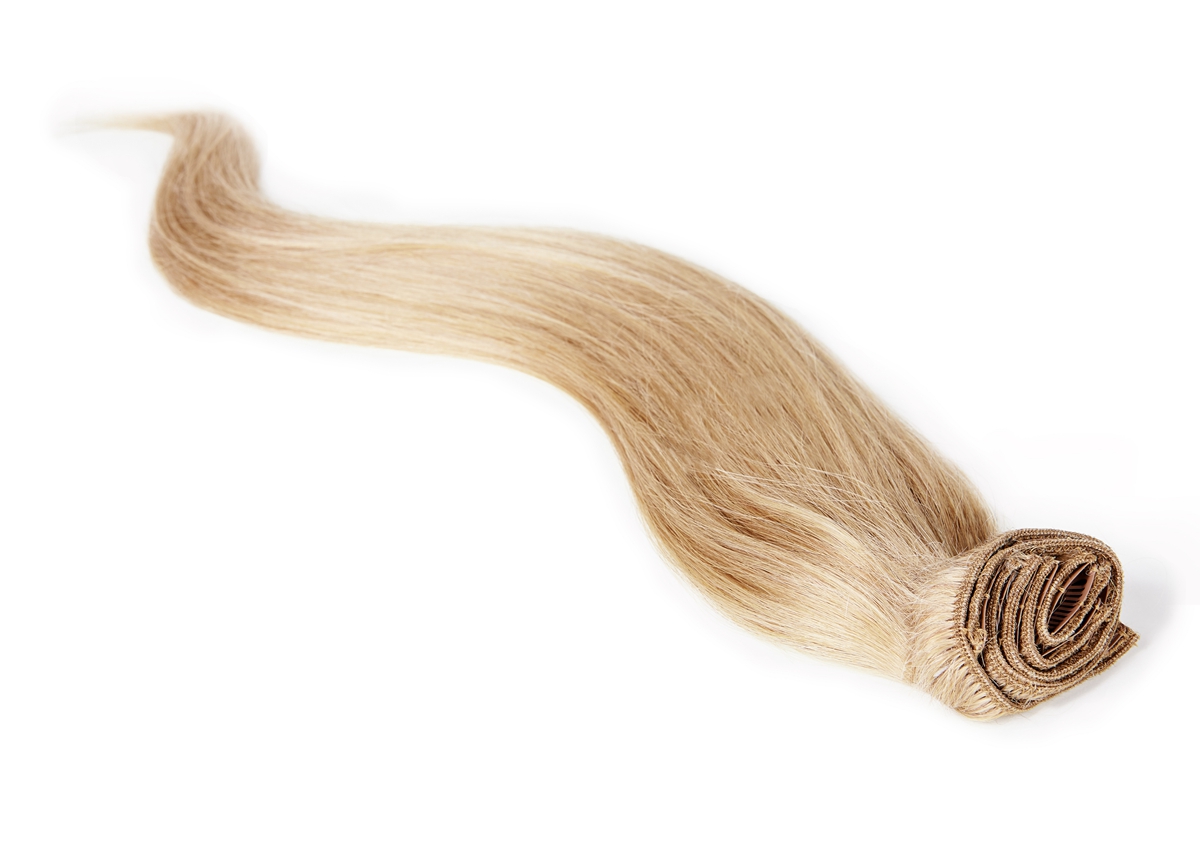 100% European remy human hair 18 dark blonde